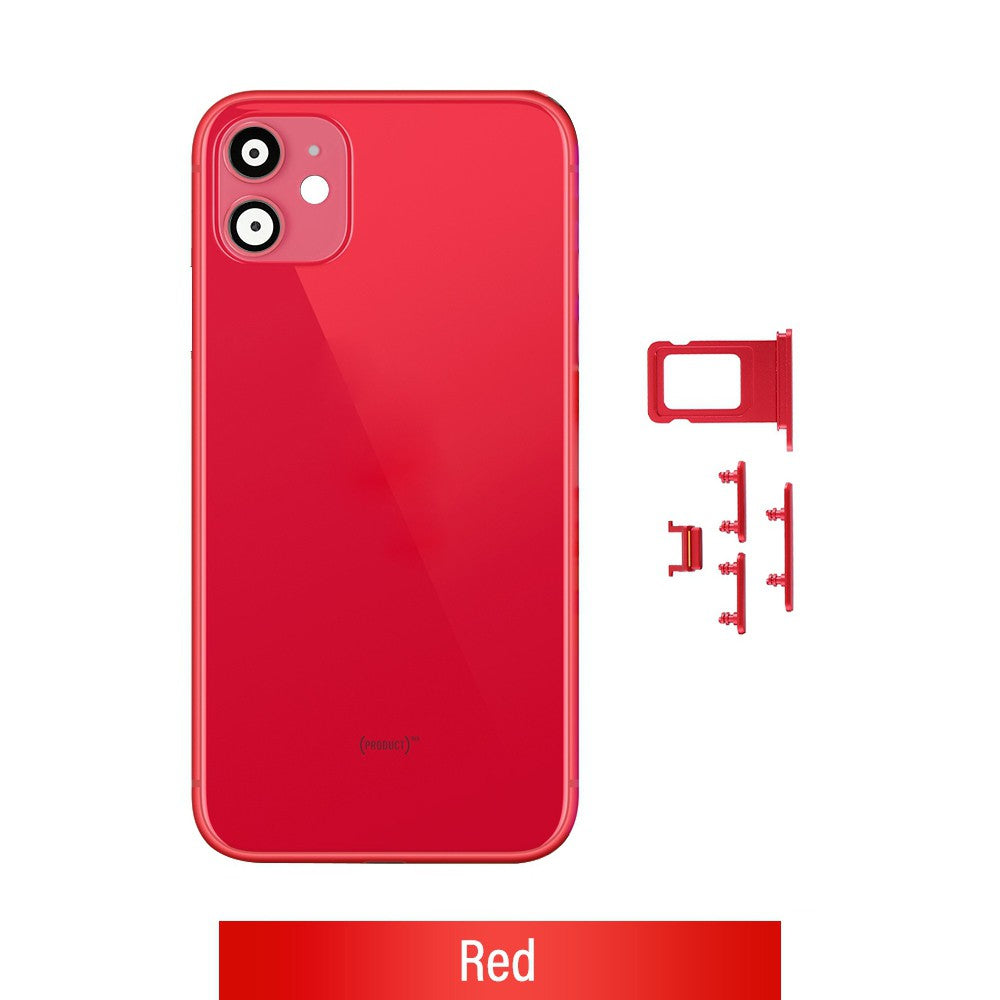 Rear Housing for iPhone 11 (NO LOGO)-Red Rear Housing for iPhone 11 (NO LOGO)-Red